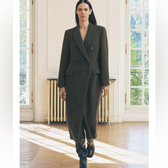 💚GREEN WOOL COAT💚 NWT - Picture 1 of 4